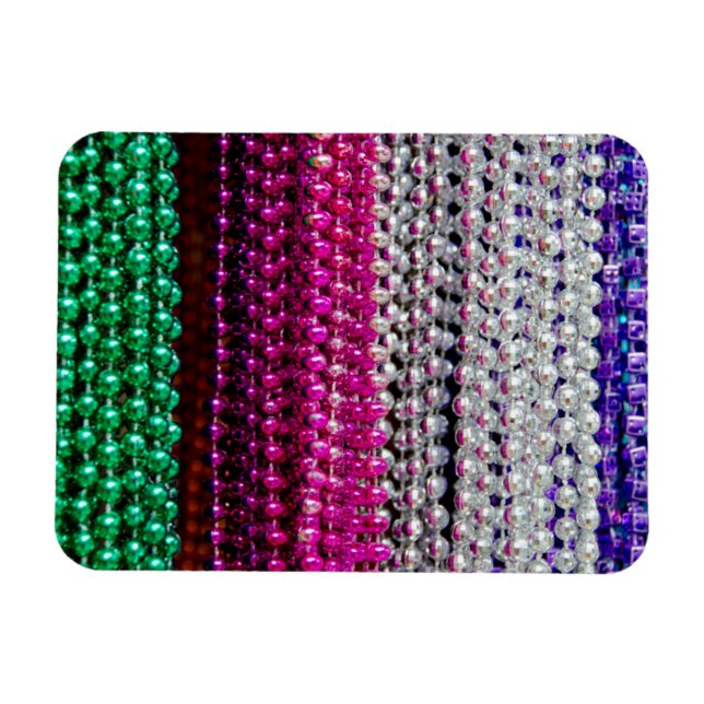 USA, Louisiana, New Orleans. Mardi Gras Beads Magnet (Horizontal)