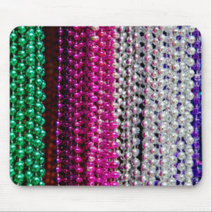 USA, Louisiana, New Orleans. Mardi Gras Beads Mouse Pad