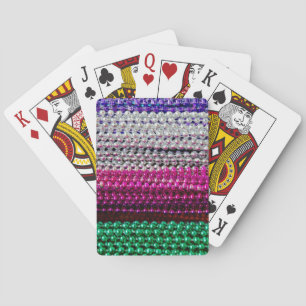 USA, Louisiana, New Orleans. Mardi Gras Beads Poker Cards