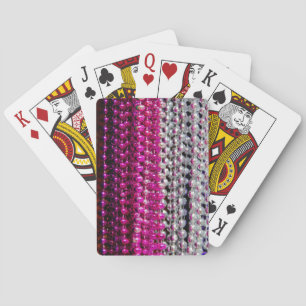 USA, Louisiana, New Orleans. Mardi Gras Beads Poker Cards