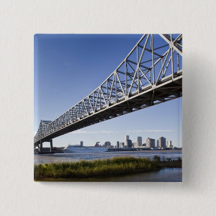USA, Louisiana, New Orleans. Skyline from the Pinback Button