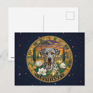 USA Louisiana state symbols Postcard