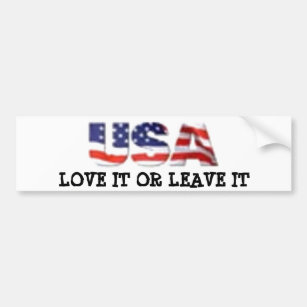 USA love it or leave it Bumper Sticker