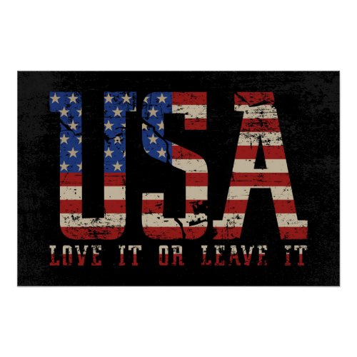 USA Love it or Leave it Poster