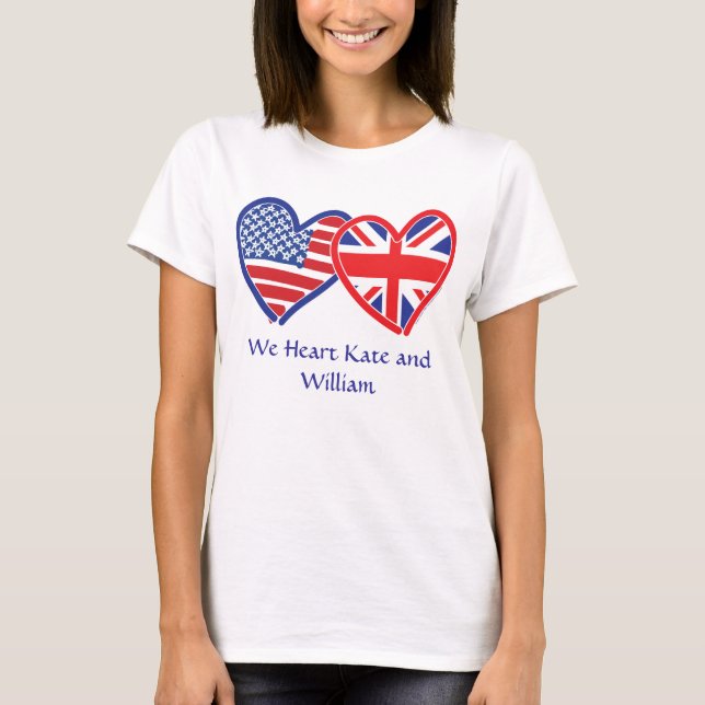 USA Loves Kate & William T-Shirt (Front)