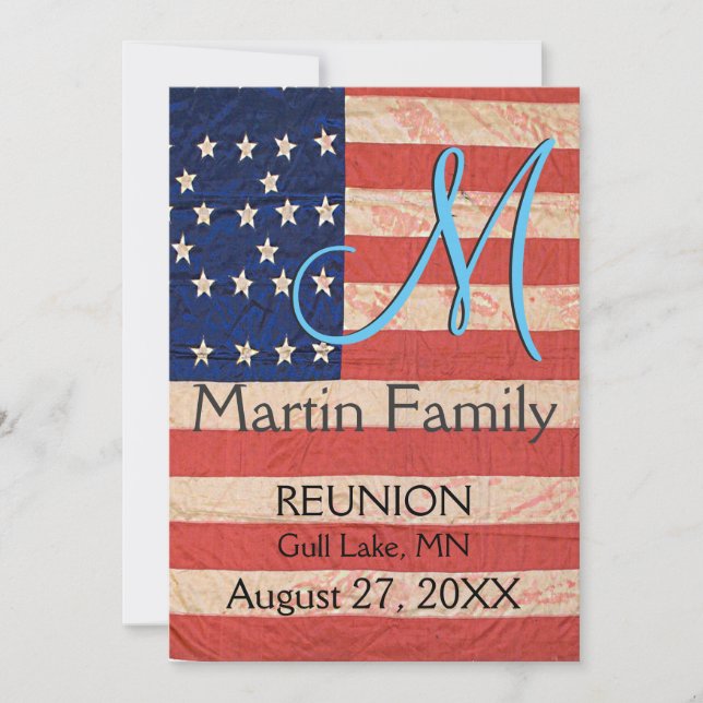 USA Loving Reunion Fab Colorful  Invitation (Front)