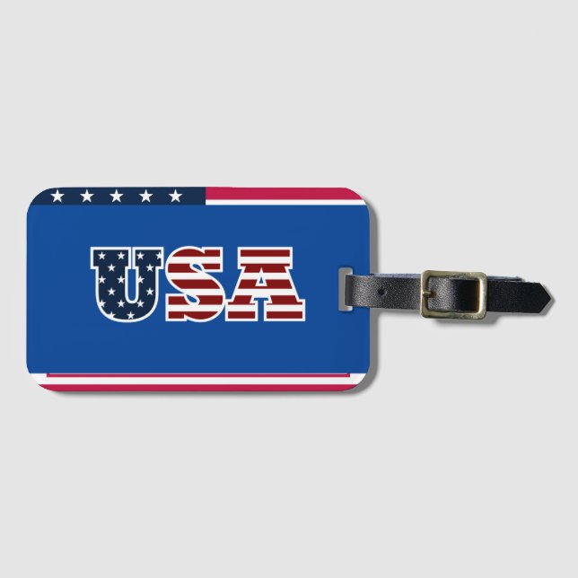 USA Luggage Tag (Front Horizontal)