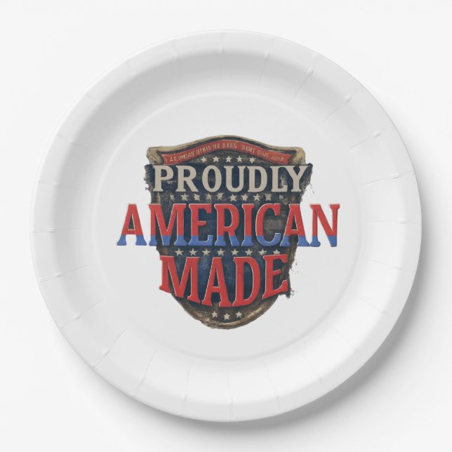 USA-Made Plates: Sustainable Paper & Durable  Paper Plates (Front)