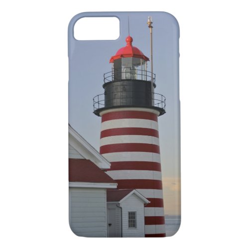 USA Maine Lubec West Quoddy Head Lighthouse iPhone 87 Case