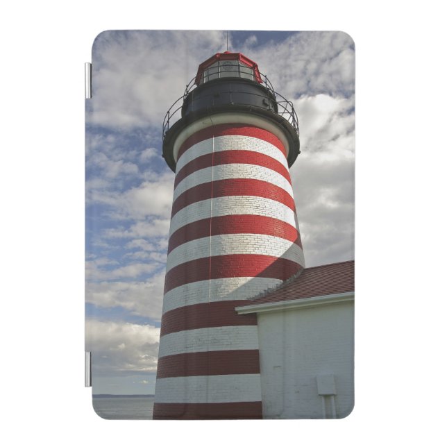 USA, Maine, Lubec. West Quoddy Head LIghthouse iPad Mini Cover (Front)