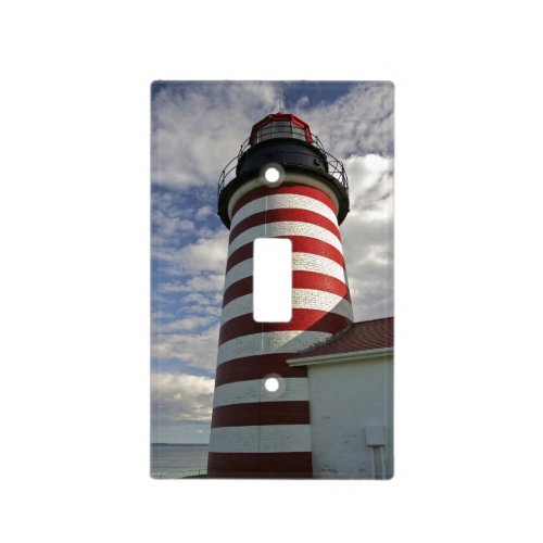 USA Maine Lubec West Quoddy Head LIghthouse Light Switch Cover