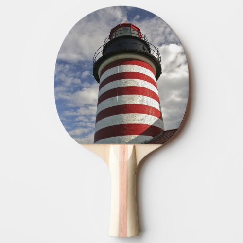 USA Maine Lubec West Quoddy Head LIghthouse Ping Pong Paddle