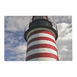 USA, Maine, Lubec. West Quoddy Head LIghthouse Placemat