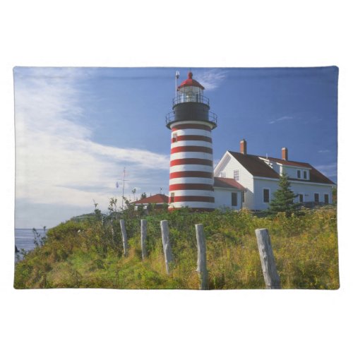 USA Maine Lubec West Quoddy Head Lighthouse Placemat