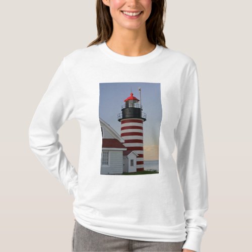 USA Maine Lubec West Quoddy Head Lighthouse T_Shirt
