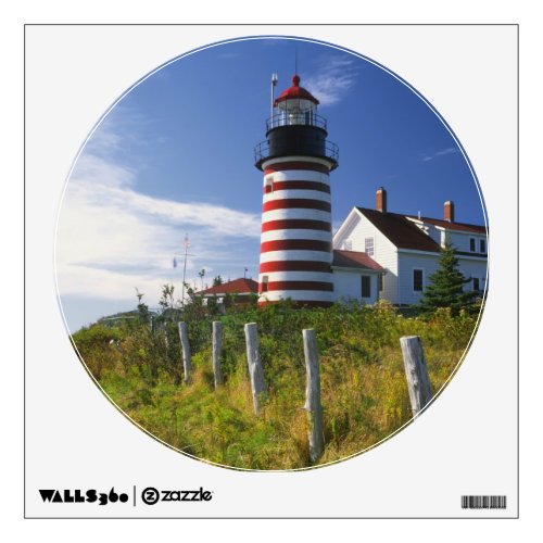 USA Maine Lubec West Quoddy Head Lighthouse Wall Sticker