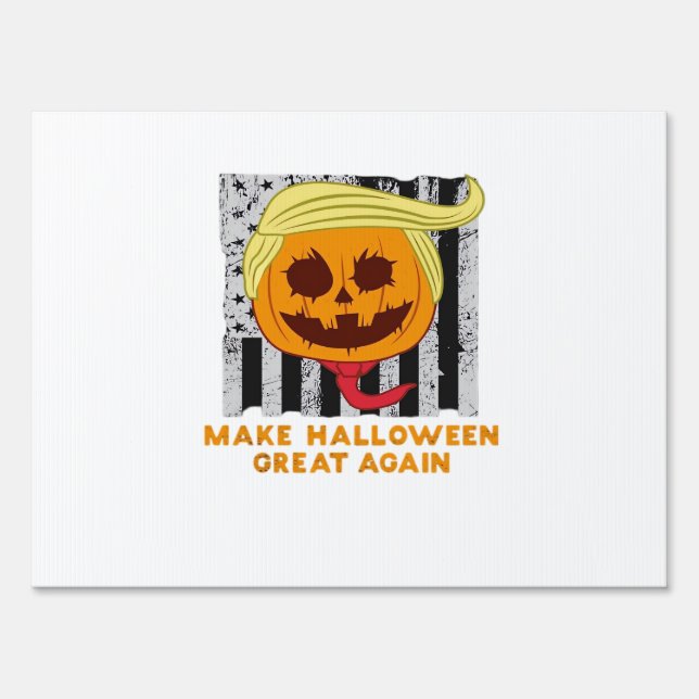 Usa Make Halloween Great Again Funny Classic Sign (Front)