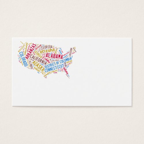 USA map Business Card Templates