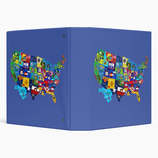 USA Map 3 Ring Binder (Background)