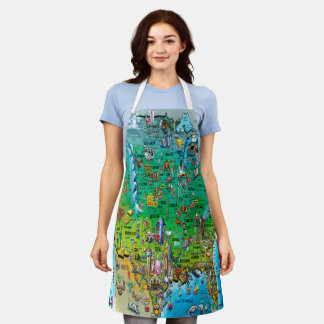 USA Map Apron