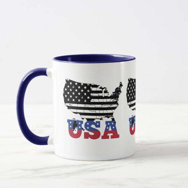 "USA Map Ceramic Mug" Mug (Left)
