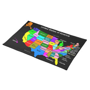 USA Map Cloth Placemat