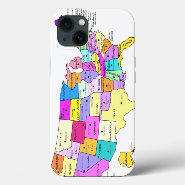 USA Map Covered Case-Mate iPhone Case (Back)