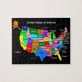 Usa Map Jigsaw Puzzle by KRStuff at Zazzle