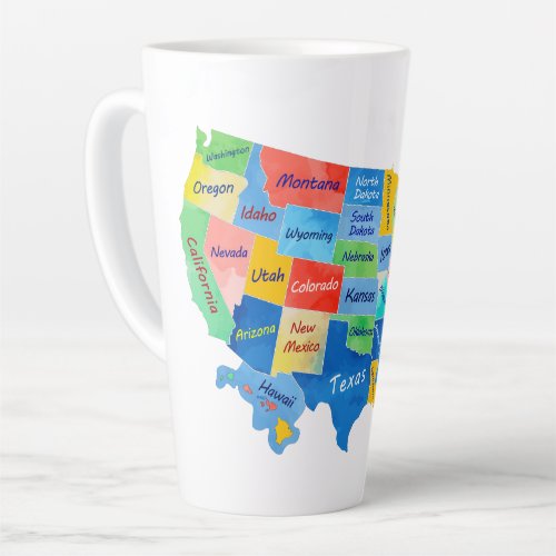 USA MAP LATTE MUG