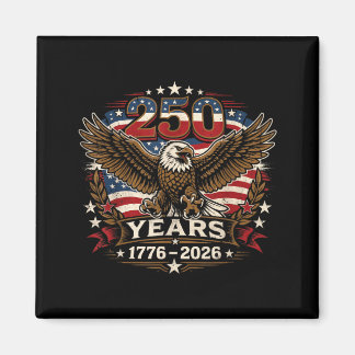 USA Map Liberty Bell 1776-2026 250th Birthday July Magnet