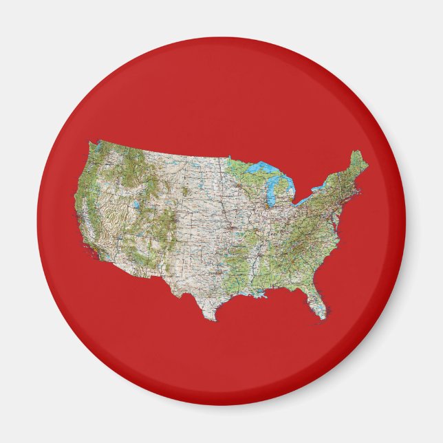 USA Map Magnet (Front)
