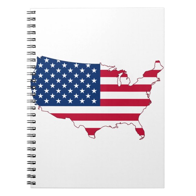 USA Map-map-usa-america-maps-united states Notebook (Front)