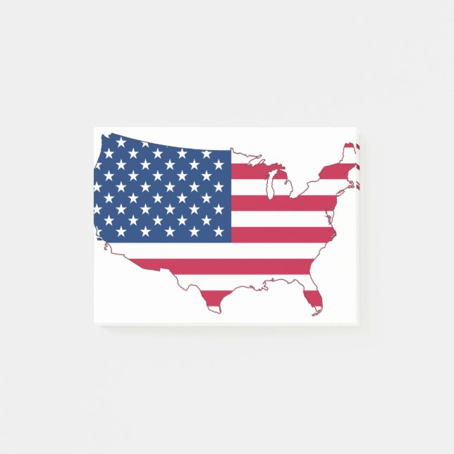 USA Map-map-usa-america-maps-united states Post-it Notes (Front)