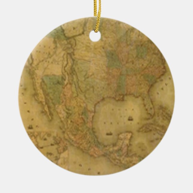 USA Map Ornament (Front)