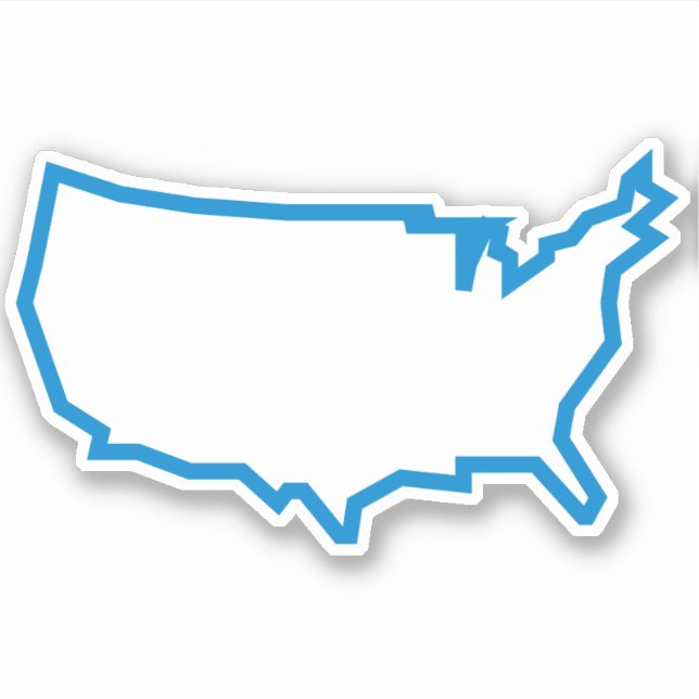  USA Map Outline Sticker (Front)