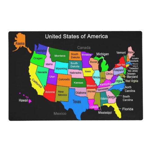 USA Map Placemat