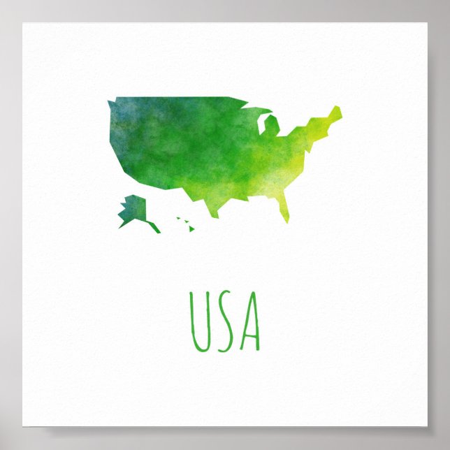 USA Map Poster (Front)