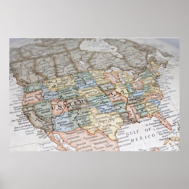 USA Map Poster (Front)