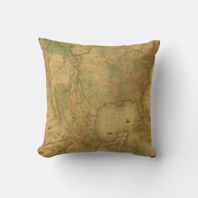 USA Map Reversible Pillow (Front)