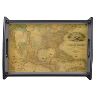 USA Map Serving Tray