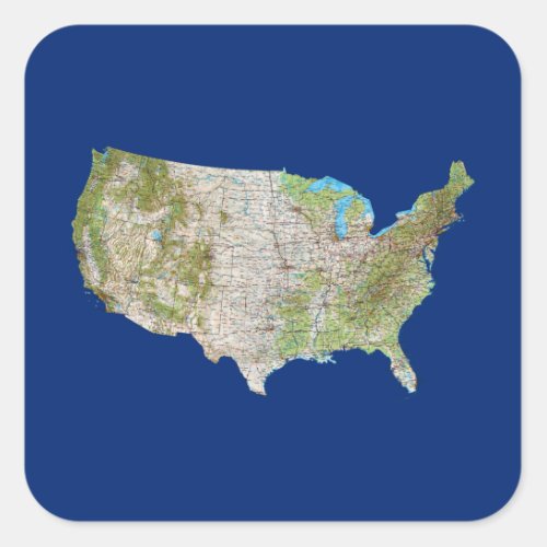 USA Map Sticker