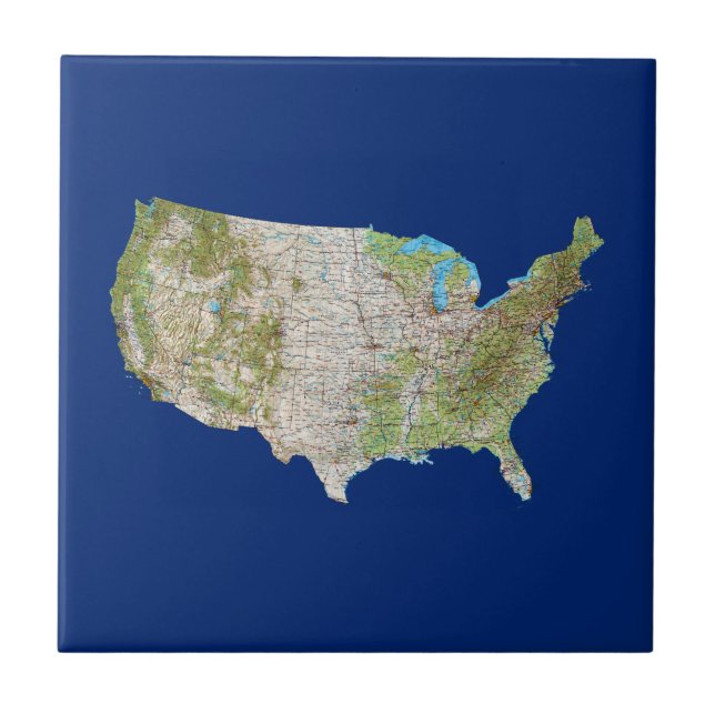 USA Map Tile (Front)
