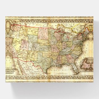 Usa Map Vintage Old Paperweight by nadil2 at Zazzle