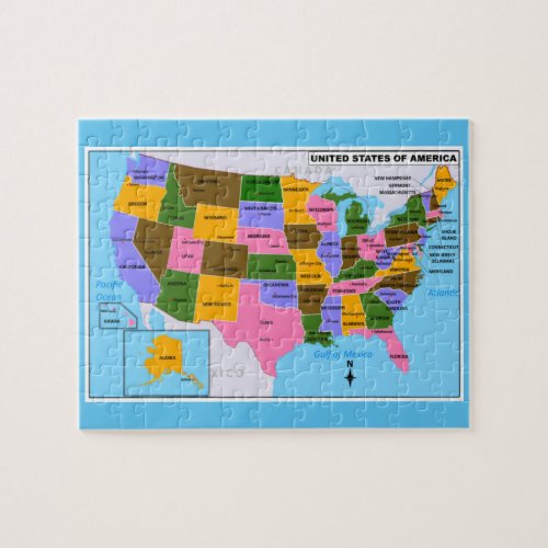 USA Map with State Capitals Jigsaw Puzzle