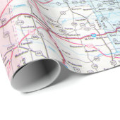 USA Map Wrapping Paper (Roll Corner)