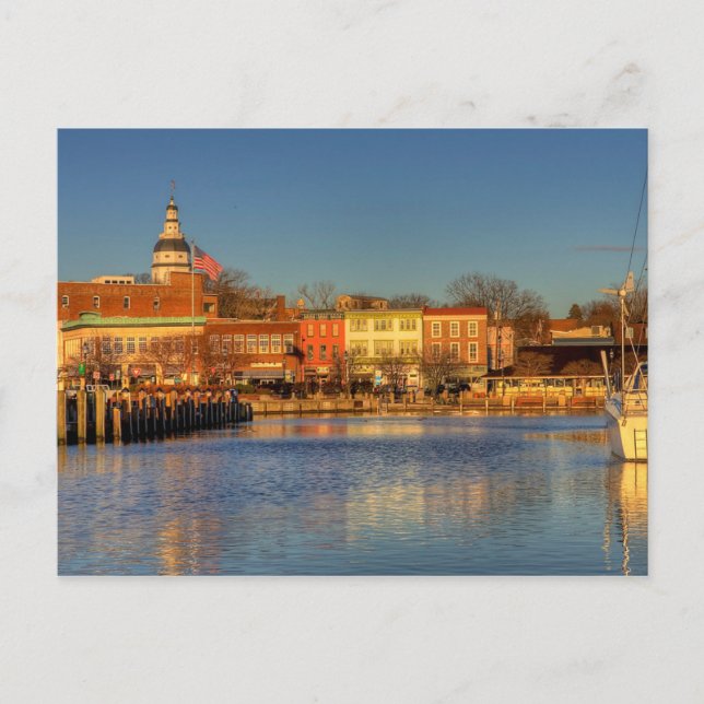 USA - Maryland - Annapolis - City Dock (Ego Alley) Postcard (Front)