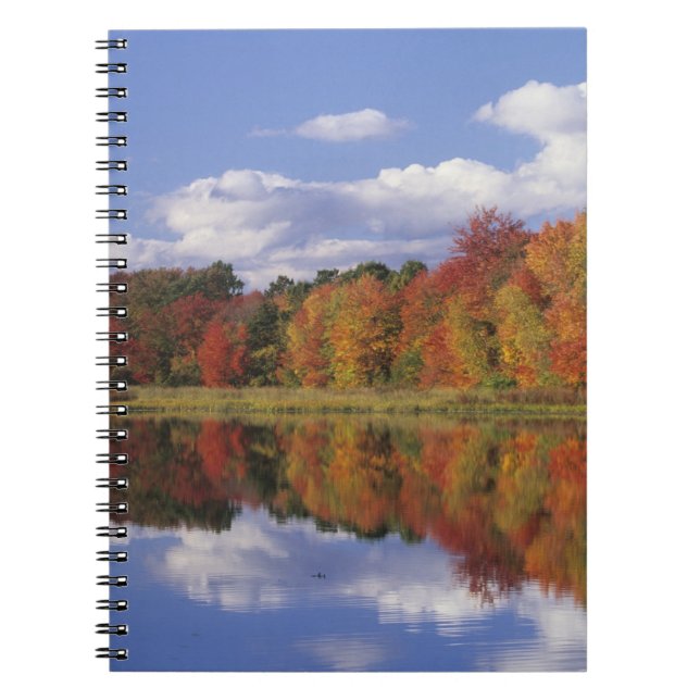 USA, Massachusetts, Acton. Reflection of autumn Notebook (Front)
