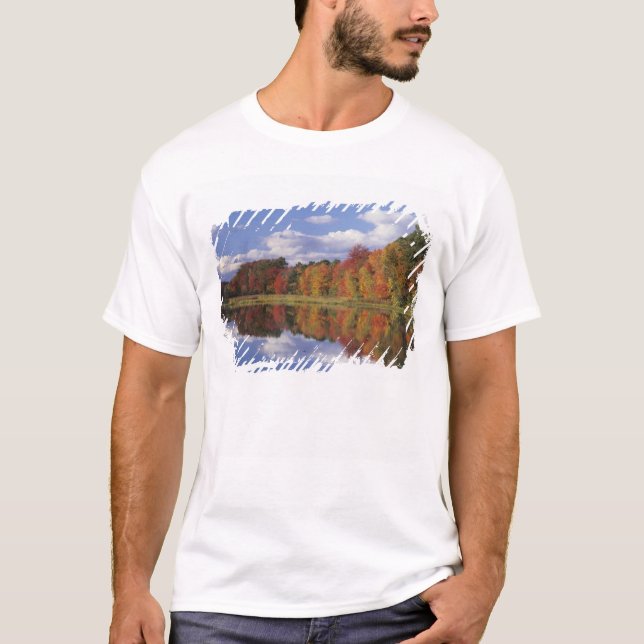 USA, Massachusetts, Acton. Reflection of autumn T-Shirt (Front)