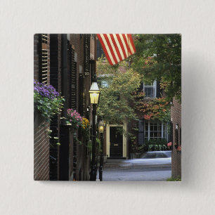 USA, Massachusetts, Boston, Beacon Hill. Pinback Button