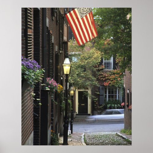 USA Massachusetts Boston Beacon Hill Poster